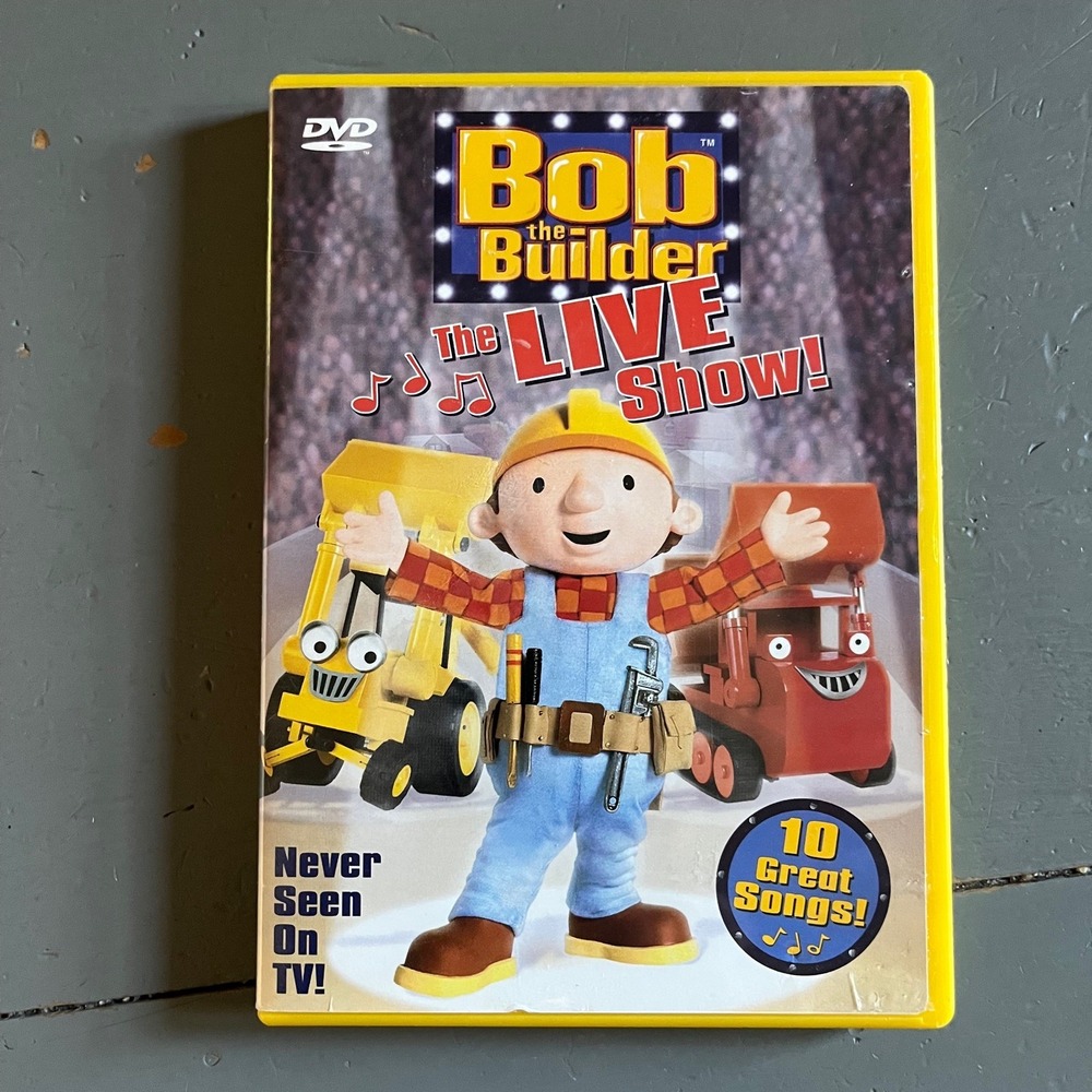 Bob the Builder The Live Show! 10 Great Songs DVD (TESTED) 2004 NR
